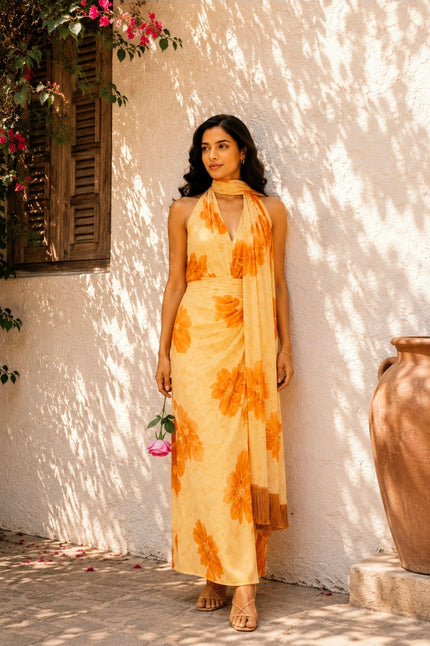 Saree Dress With Stole