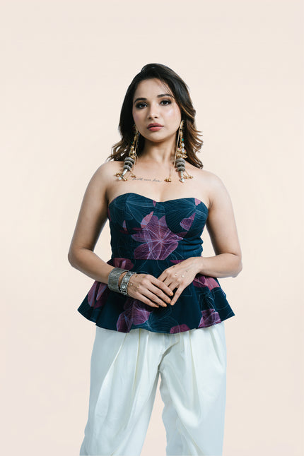 Peplum Corset With Classic Tulip Pants