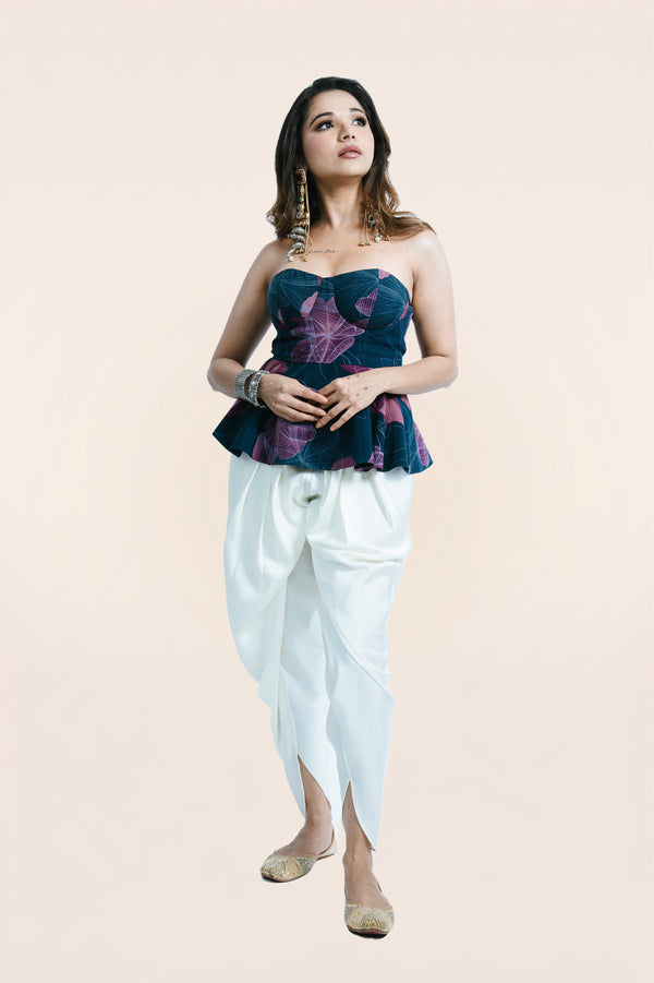 Peplum Corset With Classic Tulip Pants