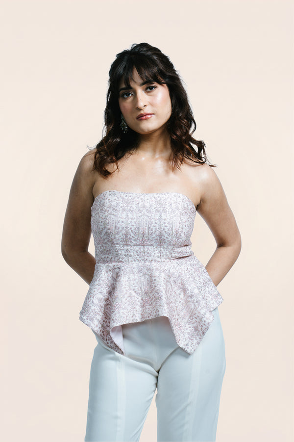 Blush Heirloom Peplum Corset