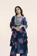 Classic Kamiz Set With Layered Stole