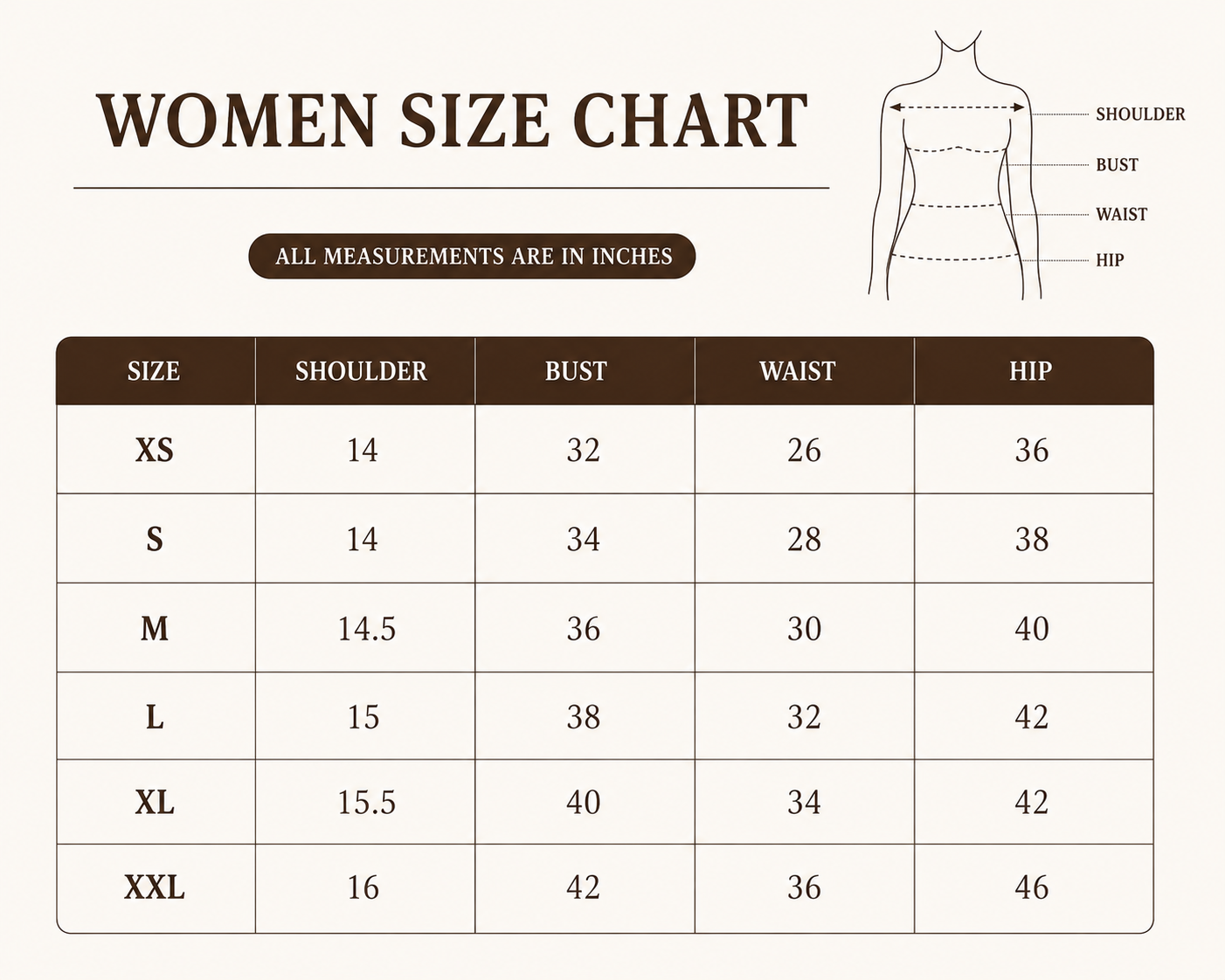 Women Size Chart